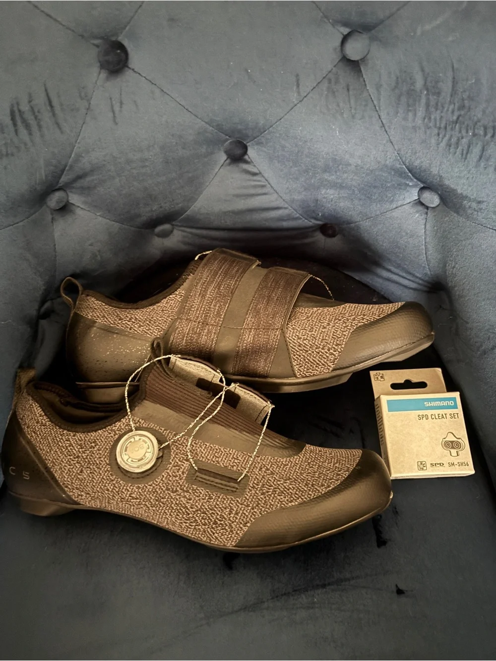Shimano Knit Cycling Shoes with NIB SPO Cleat Set SM-SH56